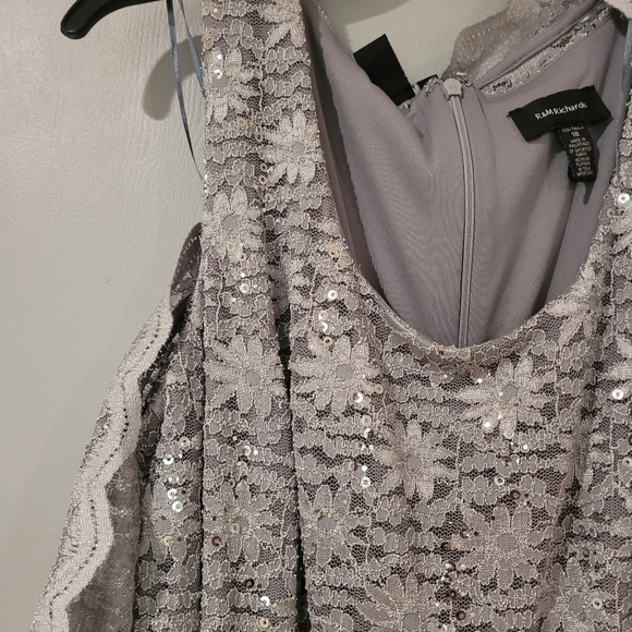 Silver/Grey Formal Gown with Jacket - Picture 5 of 6